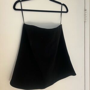 Strapless Noir Crepe Marin Top